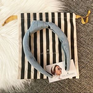 NWOT*Lele Sadoughi Light Denim Knotted Headband